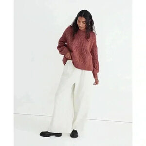 Madewell Pointelle Cayden Balloon Sleeve Sweater